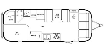 2008 Airstream Safari 25SS floorplan