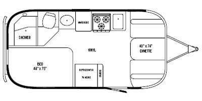 2008 Airstream Safari SE 19 Bambi floorplan