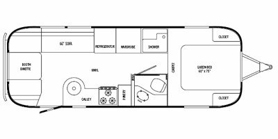 2008 Airstream Safari SE 27FB floorplan