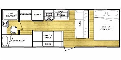 2008 Gulf Stream Ameri-Lite 25BH floorplan