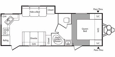 2008 Keystone Hideout 23RKS floorplan