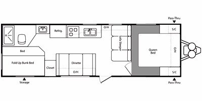 2008 Keystone Hideout 26B floorplan