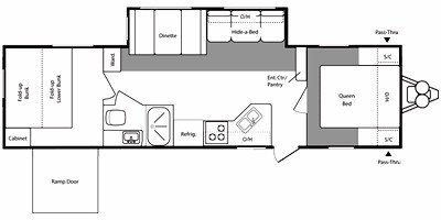 2008 Keystone Hideout 30SRS floorplan