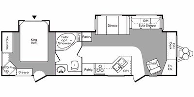 2008 Keystone Hornet 33FLDS floorplan