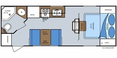 2008 Gulf Stream Gulf Breeze 22 SLB floorplan