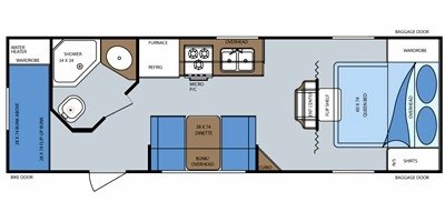 2008 Gulf Stream Gulf Breeze 25 SLBH floorplan