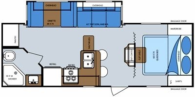 2008 Gulf Stream Gulf Breeze 26 QBSS floorplan