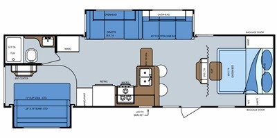 2008 Gulf Stream Gulf Breeze 29 BHS floorplan