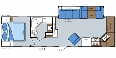 2008 Gulf Stream StreamLite 29 FKS floorplan