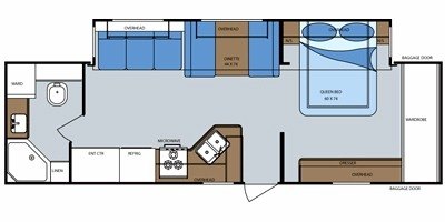 2008 Gulf Stream StreamLite 31 USSS floorplan