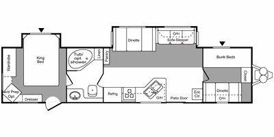 2008 Keystone Hornet Retreat 38BHDS floorplan