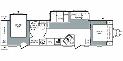 2008 Keystone Hornet Retreat 38DQDS floorplan