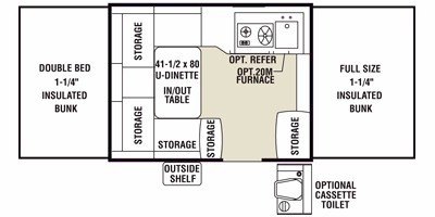 2008 Coachmen Clipper Sport 106 UD floorplan