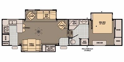 2008 Fleetwood Regal™ 335RKTS floorplan