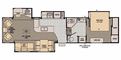 2008 Fleetwood Regal™ 355RLQS floorplan