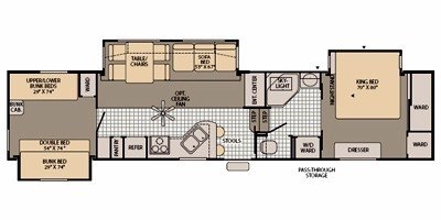 2008 Fleetwood Regal™ 365BHTS floorplan