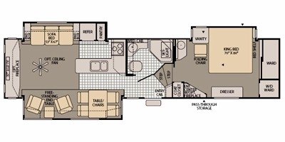 2008 Fleetwood Regal™ 365TSSA floorplan