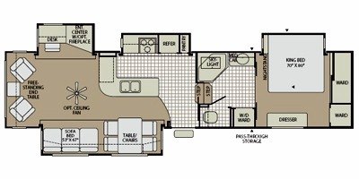 2008 Fleetwood Quantum™ 355RLQS floorplan