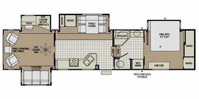 2008 Fleetwood Quantum™ 375RLQS floorplan