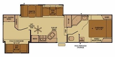 2008 Fleetwood Terry® 295BHDS floorplan