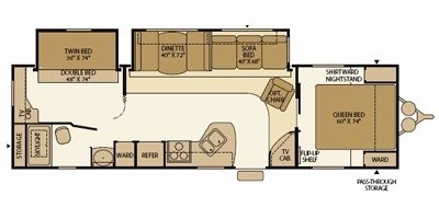 2008 Fleetwood Prowler® 2802BDS floorplan