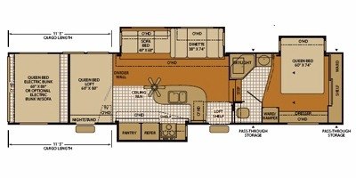 2008 Fleetwood GearBox® 395FS3G floorplan