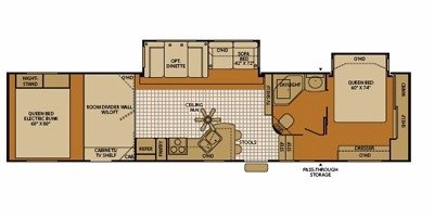 2008 Fleetwood GearBox® 385SA2G floorplan