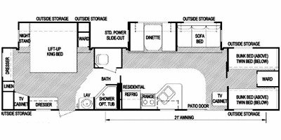 2008 Skyline Aljo 3860A floorplan