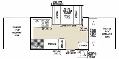 2008 Coachmen Clipper Classic 1265 SST floorplan