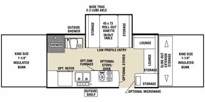 2008 Coachmen Clipper Classic 1475 HW SST floorplan