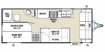 2008 Coachmen Spirit Of America SE 19FLB floorplan