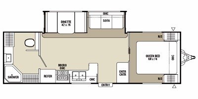 2008 Coachmen Spirit Of America SuperSlide 27RBS floorplan