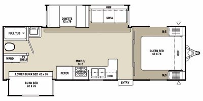 2008 Coachmen Spirit Of America SuperSlide 28DSB floorplan