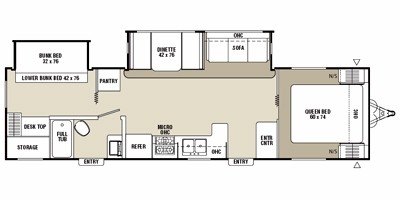 2008 Coachmen Spirit Of America SuperSlide 31DSB floorplan