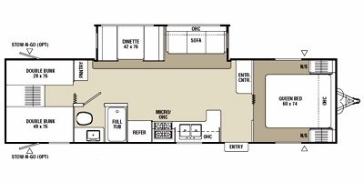 2008 Coachmen Spirit Of America SuperSlide 32BHS floorplan