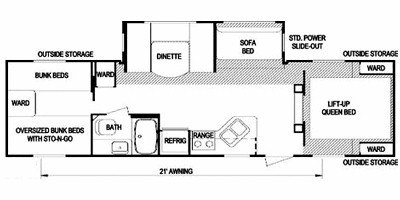 2008 Skyline Aljo Limited 297 North West floorplan