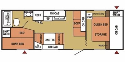 2008 Starcraft ST 2700BH floorplan