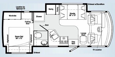 2008 Winnebago Sightseer 26P floorplan