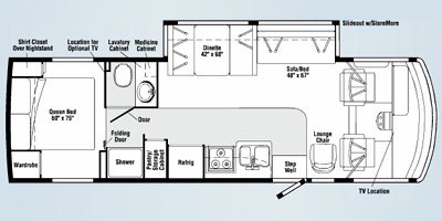 2008 Winnebago Sightseer 30B floorplan