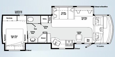 2008 Winnebago Sightseer 34M floorplan