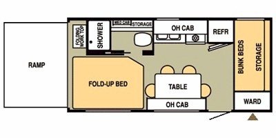 2008 Starcraft Travel Star® XLT 18FB Extreme floorplan