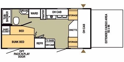 2008 Starcraft Travel Star® XLT 21DSD Extreme floorplan