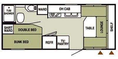 2008 Starcraft Travel Star® XLT Sport 20DBB floorplan