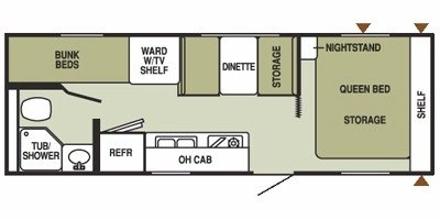 2008 Starcraft Travel Star® XLT Sport 24FQB floorplan