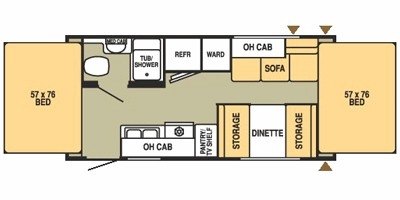 2008 Starcraft Travel Star® 19CK floorplan