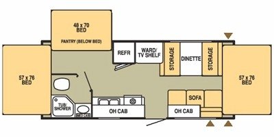 2008 Starcraft Travel Star® 21SB floorplan