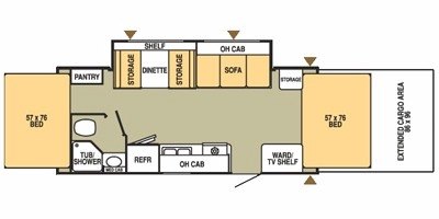 2008 Starcraft Travel Star® 21SSD Extreme floorplan