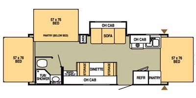 2008 Starcraft Travel Star® 23SBS floorplan