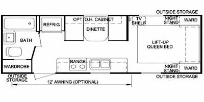 2008 Skyline Aljo Weekender 225 LT floorplan