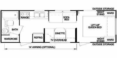 2008 Skyline Aljo Weekender 249 LT floorplan